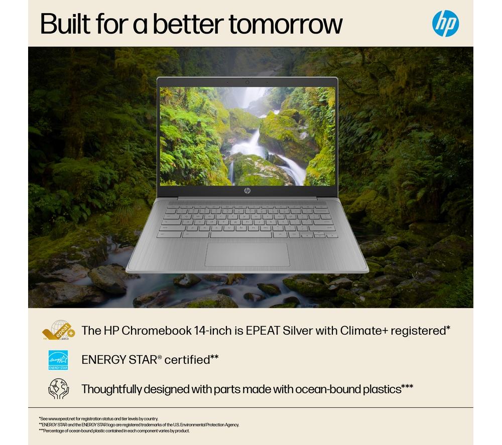 HP 14a-ne1500sa 14" Chromebook - Intel&reg; Celeron&reg;, 64 GB eMMC, Grey image number 8 of 19