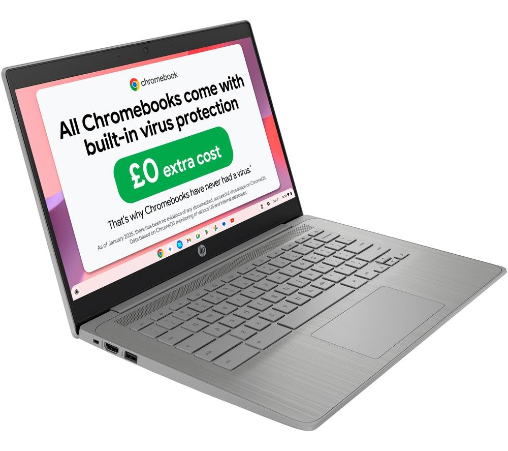 HP 14a-ne1500sa 14" Chromebook - Intel&reg; Celeron&reg;, 64 GB eMMC, Grey image number 13 of 19