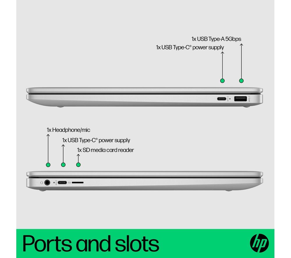 HP 15a-nb0503sa 15.6" Chromebook - Intel&reg; N100, 128 GB UFS, Silver image number 11 of 19