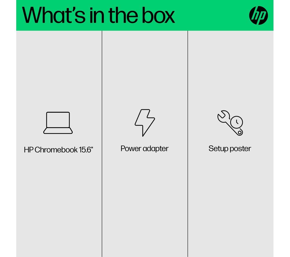 HP 15a-nb0503sa 15.6" Chromebook - Intel&reg; N100, 128 GB UFS, Silver image number 12 of 19