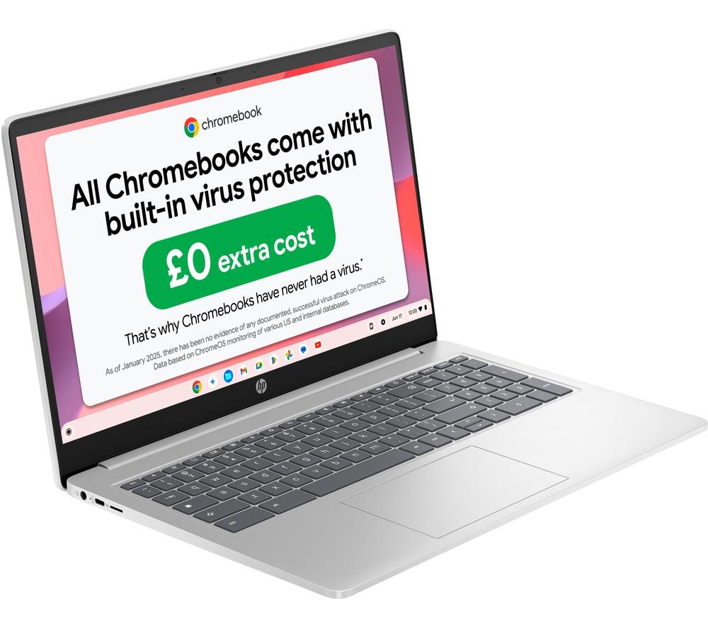 HP 15a-nb0503sa 15.6" Chromebook - Intel&reg; N100, 128 GB UFS, Silver image number 14 of 19