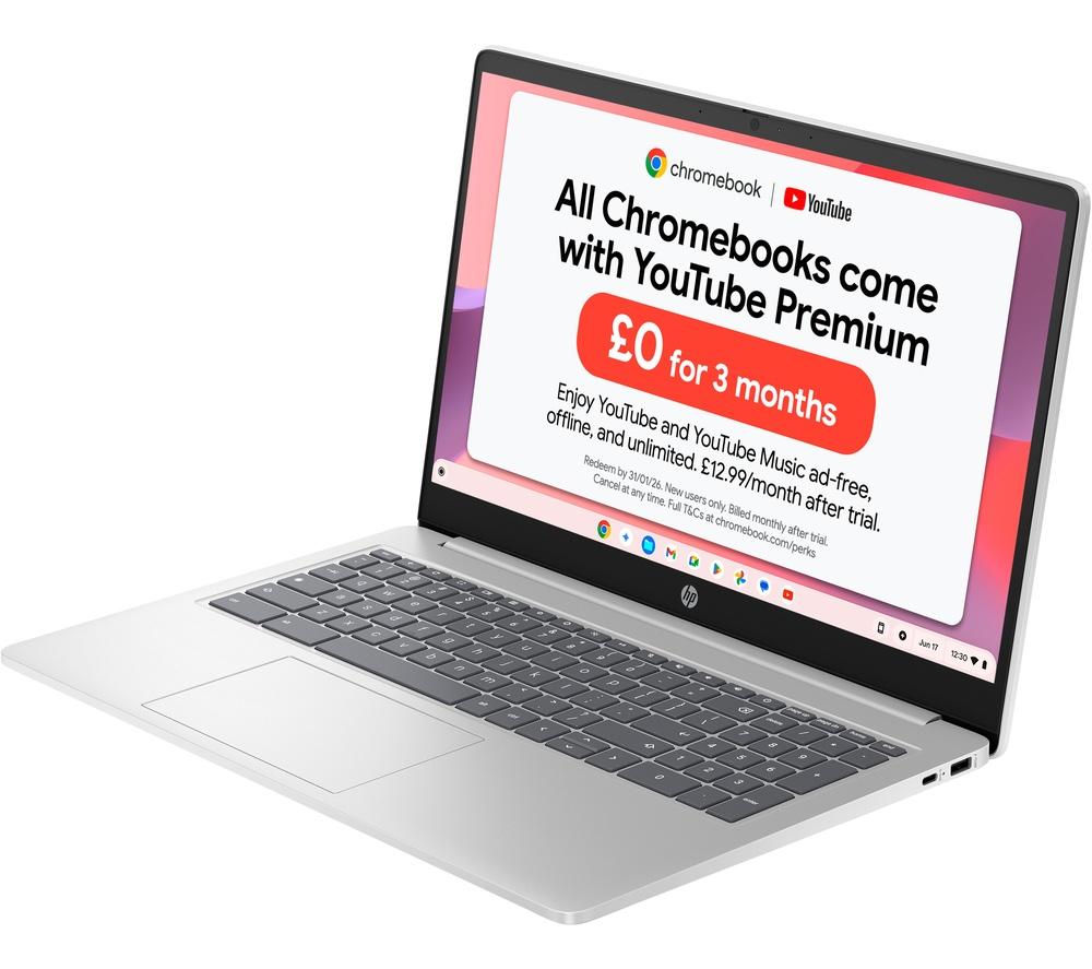 HP 15a-nb0503sa 15.6" Chromebook - Intel&reg; N100, 128 GB UFS, Silver image number 15 of 19