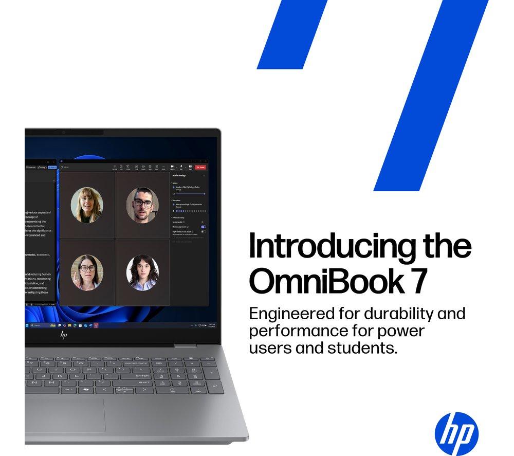 HP OmniBook 7 NGAI 17.3" Laptop - Intel&reg; Core&trade; Ultra 7, 1 TB SSD, 16GB RAM, Silver image number 2 of 28