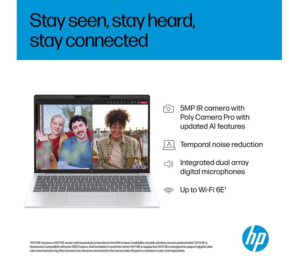 HP OmniBook 7 Aero 13.3" Laptop - AMD Ryzen AI 7, 1 TB SSD, Silver image number 6 of 24