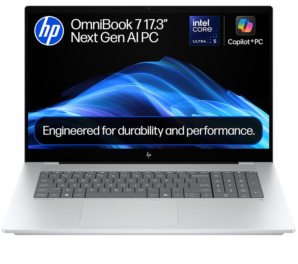 HP OmniBook 7 AI 17inch Laptop - Intel®Core  Ultra 5, 512 GB SSD, Silver
