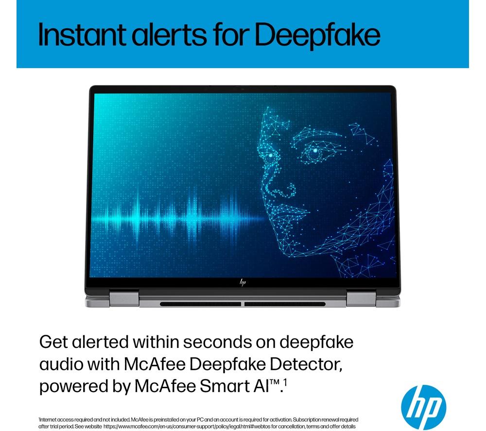 HP OmniBook X Flip NGAI 14" 2 in 1 Laptop - Intel&reg; Core&trade; Ultra 7, 1 TB SSD, Meteor Silver image number 12 of 29