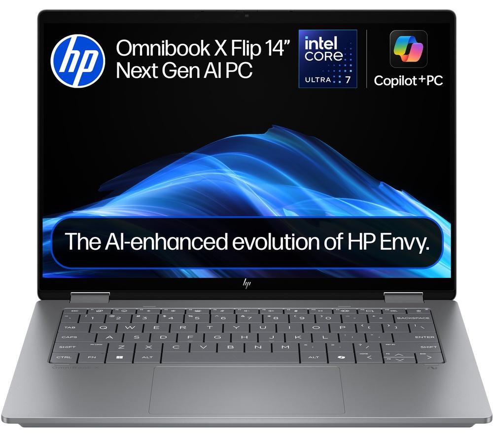 HP OmniBook X Flip NGAI 14" 2 in 1 Laptop - Intel&reg; Core&trade; Ultra 7, 1 TB SSD, Meteor Silver image number 19 of 29