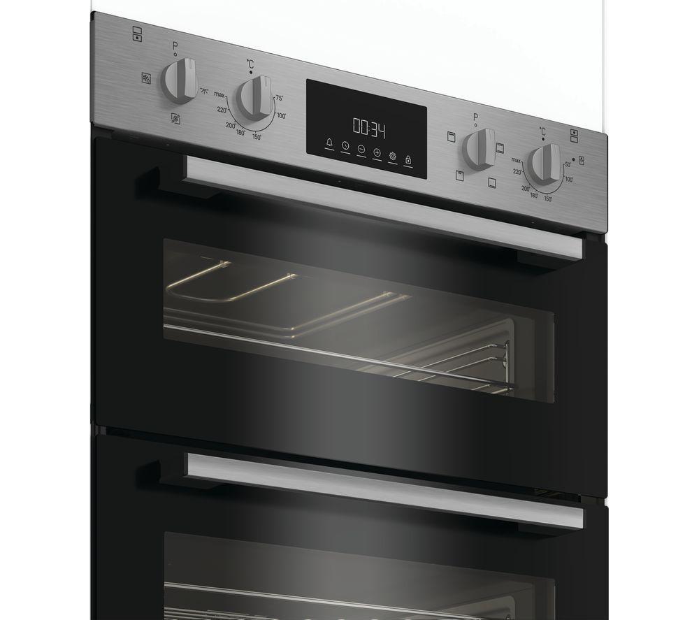 INDESIT DUI 12D IX Electric Built-under Double Oven - Black image number 3 of 6