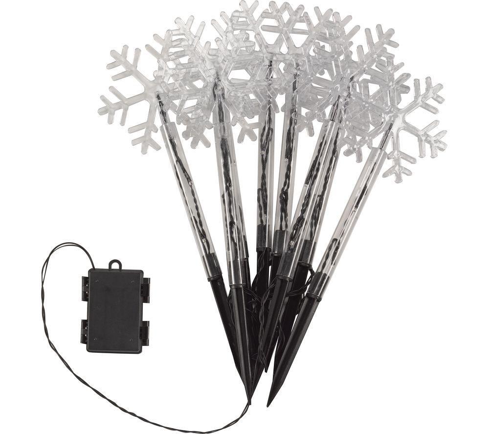 SMART GARDEN Snow Decor Stake Lights - Set of 8 image number 2 of 2