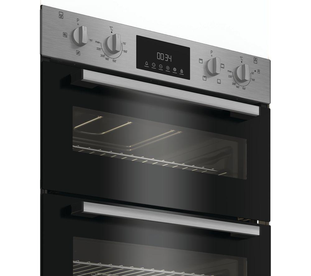 INDESIT DUI 10D IX Electric Built-under Double Oven - Black image number 4 of 5