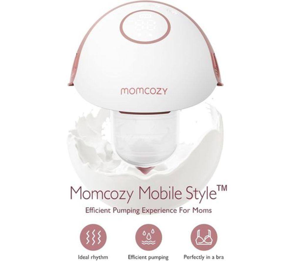 MOMCOZY M6 Mobile Style Single Breast Pump - Pink & White image number 2 of 6