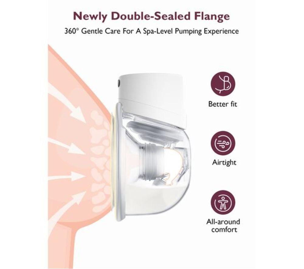 MOMCOZY S12 Pro Electric Wearable Breast Pump - White image number 4 of 15