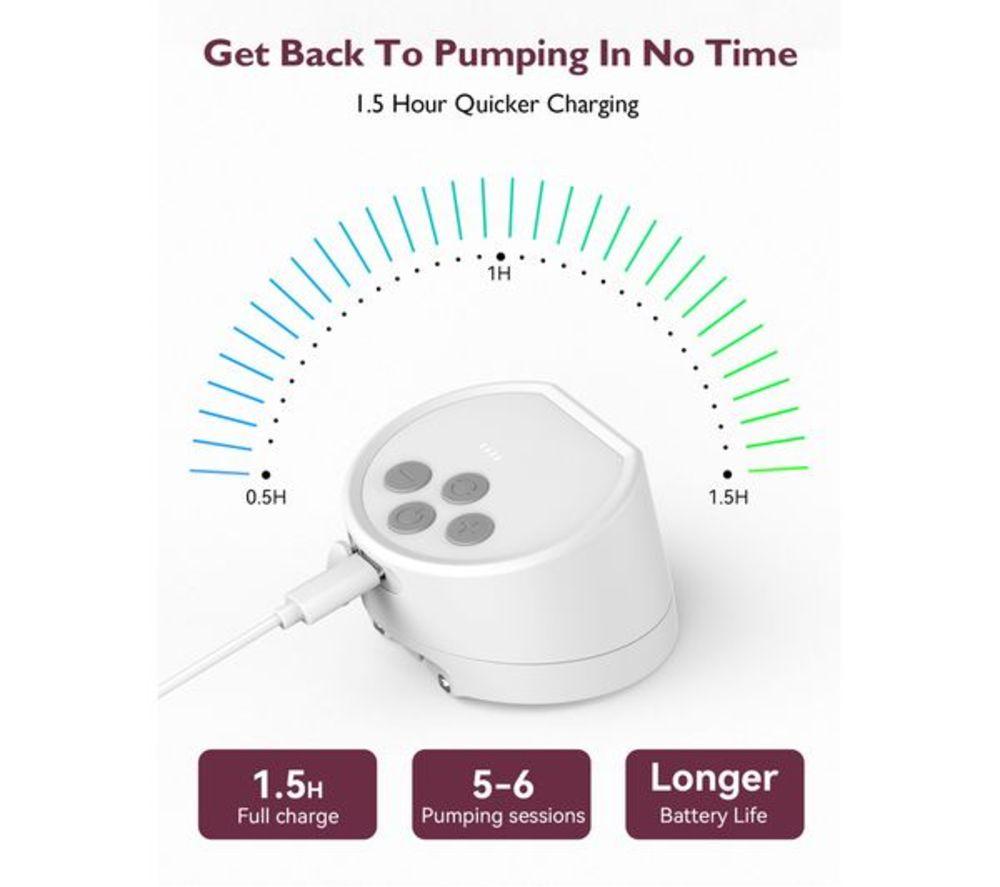 MOMCOZY S12 Pro Electric Wearable Breast Pump - White image number 10 of 15