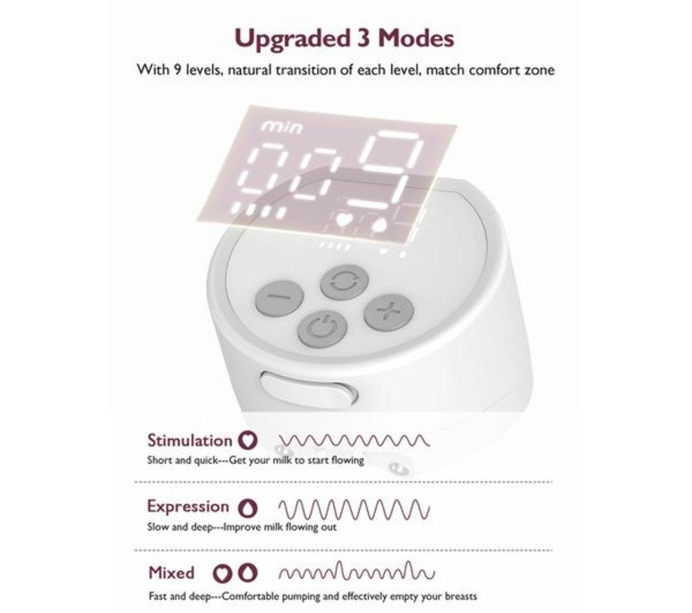 MOMCOZY S12 Pro Electric Wearable Breast Pump - White image number 11 of 15