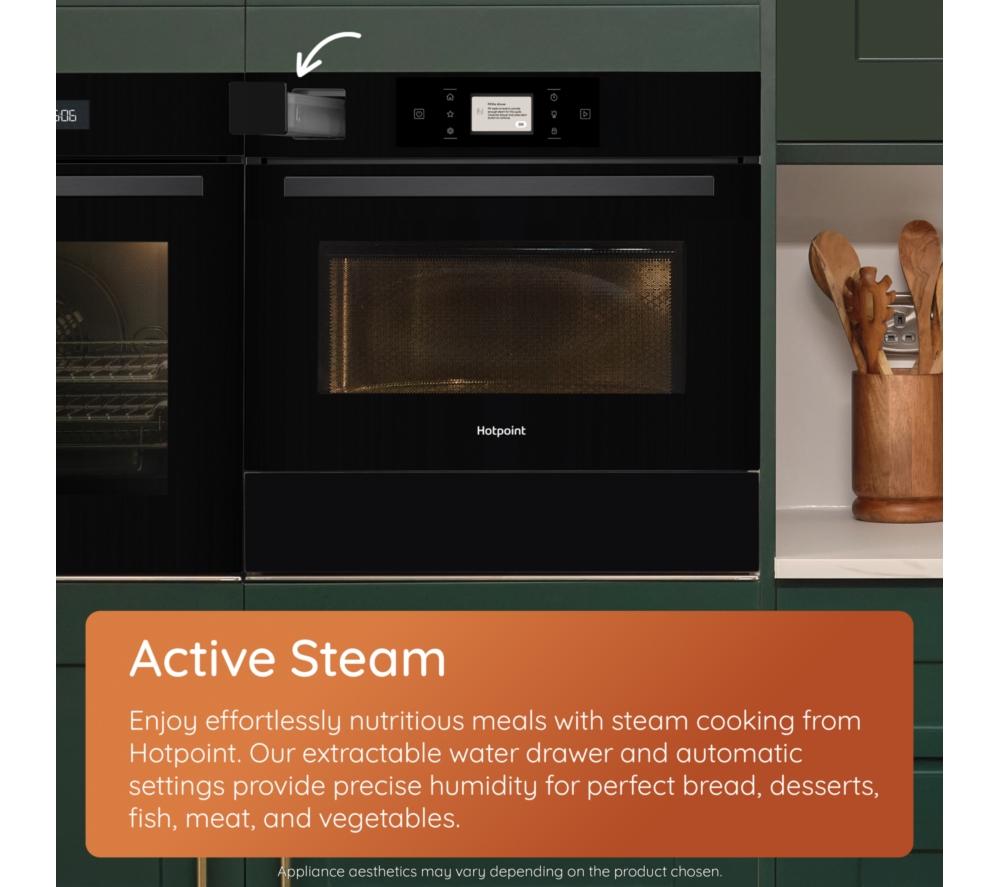 HOTPOINT Class 8 HCT9A9PHTSBUK Compact Steam Oven with Microwave - Black image number 4 of 13