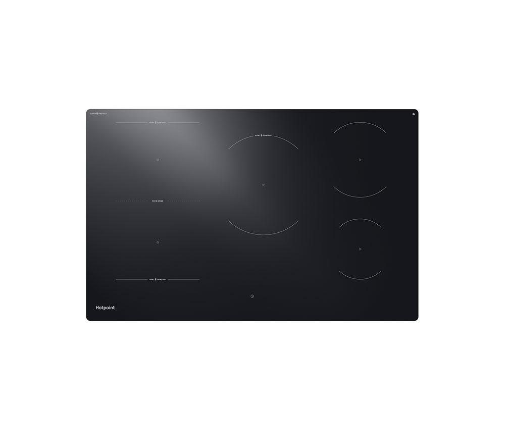 HOTPOINT HeatControl HTX8017DCF2 80 cm Electric Induction Hob – Black, Black
