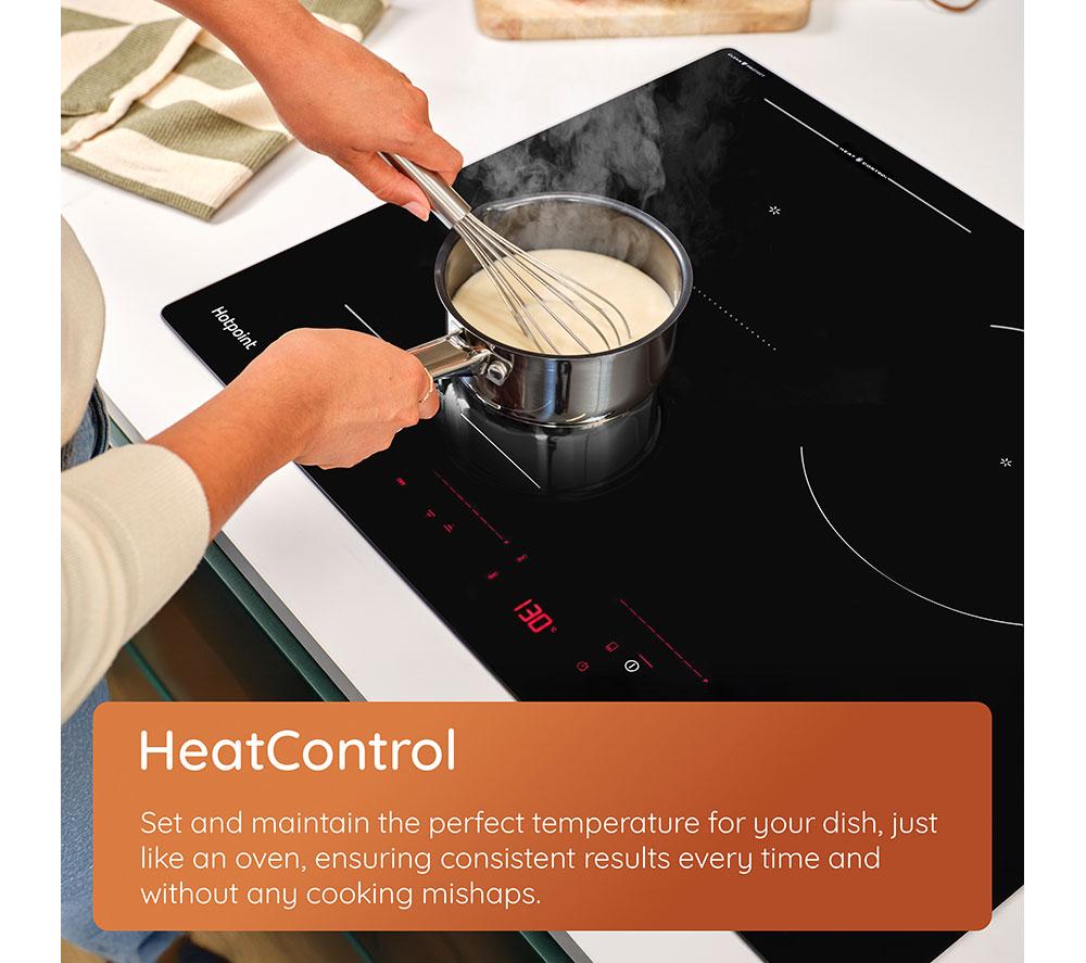 HOTPOINT HeatControl HTX8017DCF2 80 cm Electric Induction Hob - Black image number 3 of 13