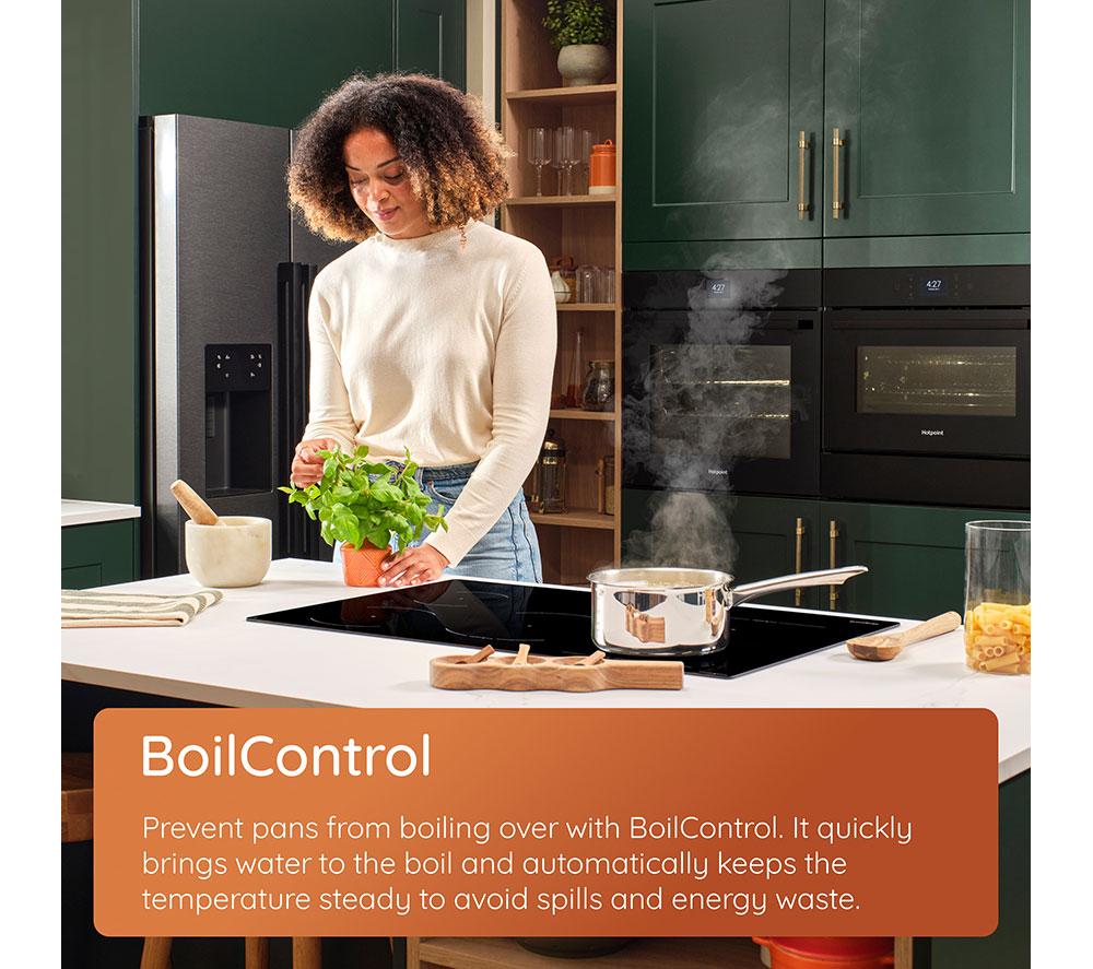 HOTPOINT HeatControl HTX8017DCF2 80 cm Electric Induction Hob - Black image number 4 of 13