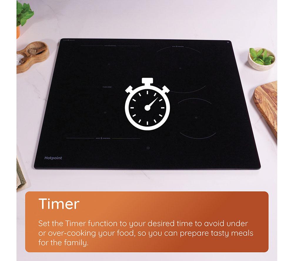 HOTPOINT HeatControl HTX8017DCF2 80 cm Electric Induction Hob - Black image number 9 of 13