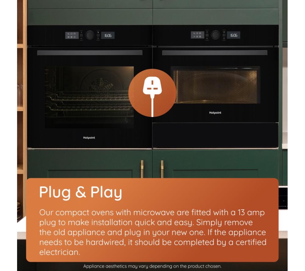 HOTPOINT Class 8 HCW9OWPHTSBUK Compact Oven with Microwave - Black image number 13 of 14