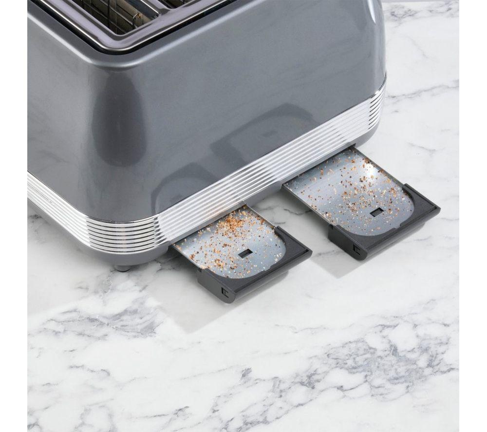 DAEWOO Denver SDA2846GE Jug Kettle & 4-Slice Toaster Bundle - Smoked Grey image number 2 of 6