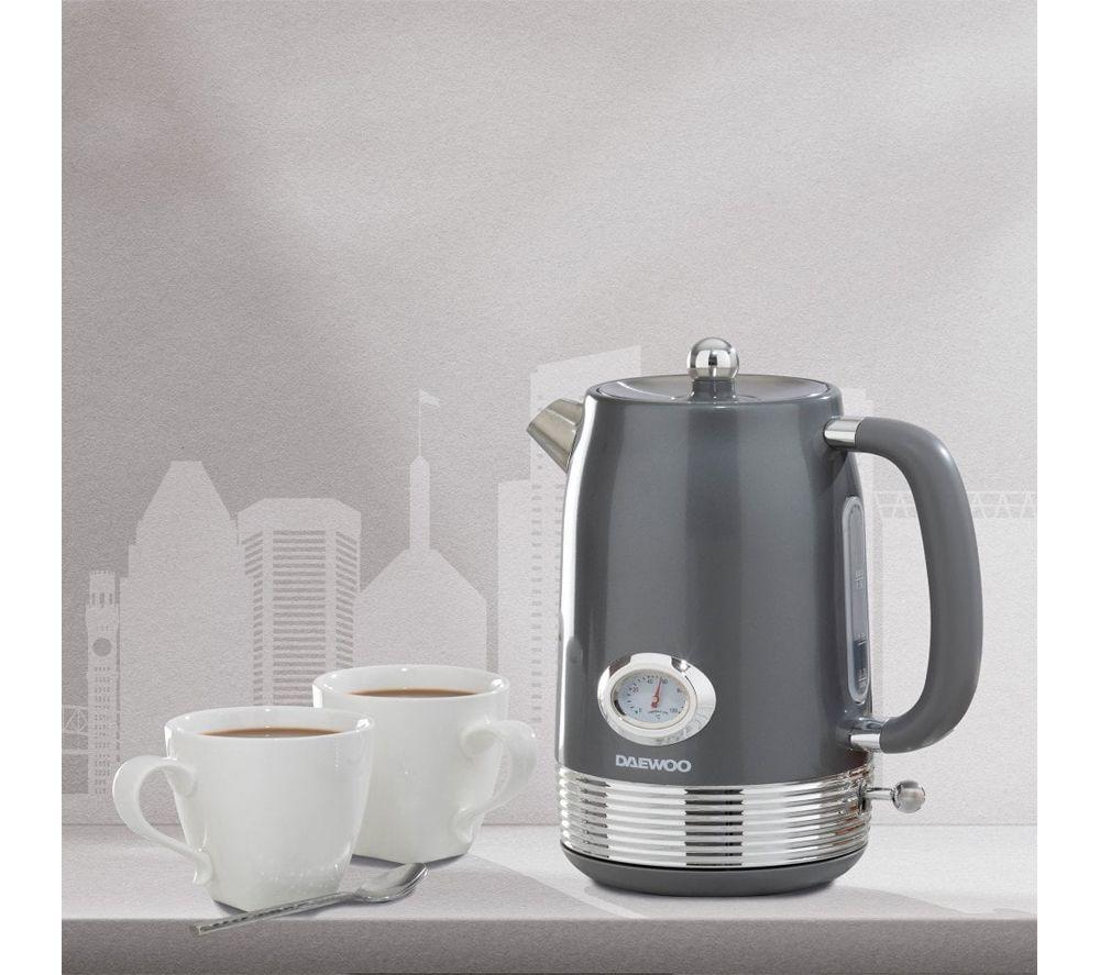 DAEWOO Denver SDA2846GE Jug Kettle & 4-Slice Toaster Bundle - Smoked Grey image number 4 of 6