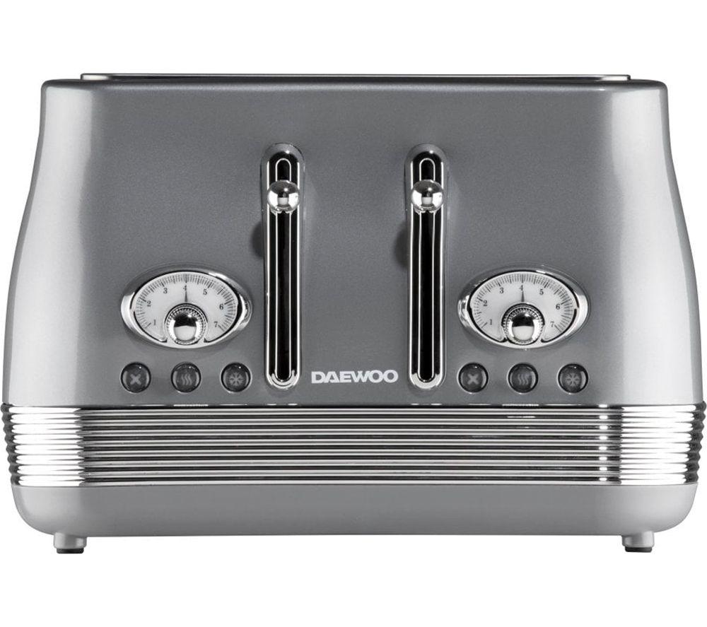 DAEWOO Denver SDA2846GE Jug Kettle & 4-Slice Toaster Bundle - Smoked Grey image number 6 of 6
