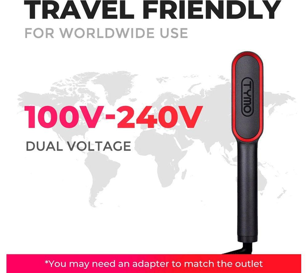 TYMO Ring Plus HC103 Hair Straightening Comb - Black & Red image number 6 of 12