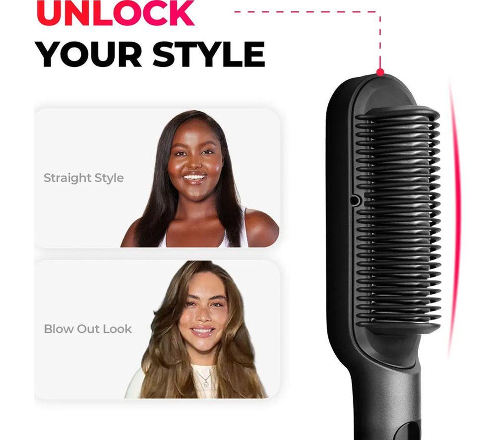 TYMO Ring Plus HC103 Hair Straightening Comb - Black & Red image number 8 of 12