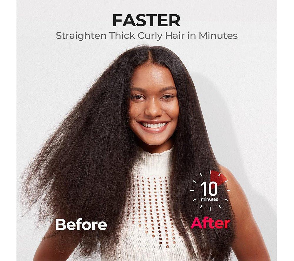 TYMO Ionic Plus HC105 Hair Straightening Brush - Black image number 6 of 8