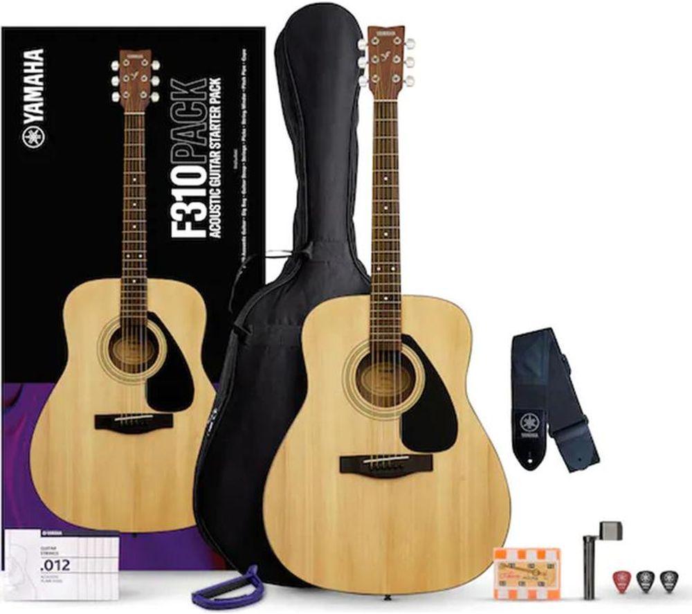 Yamaha F310iip Acoustic Guitar Starter Pack - Natural, Brown