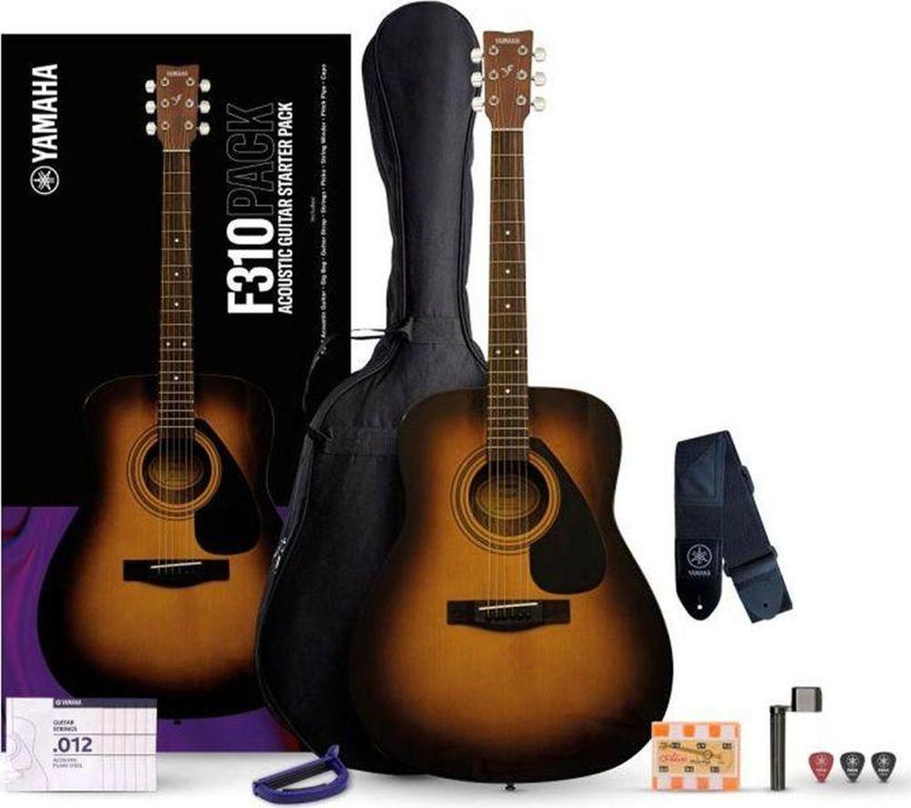 YAMAHA F310TBSP Acoustic Guitar Starter Pack - Tobacco Sunburst image number 2 of 3