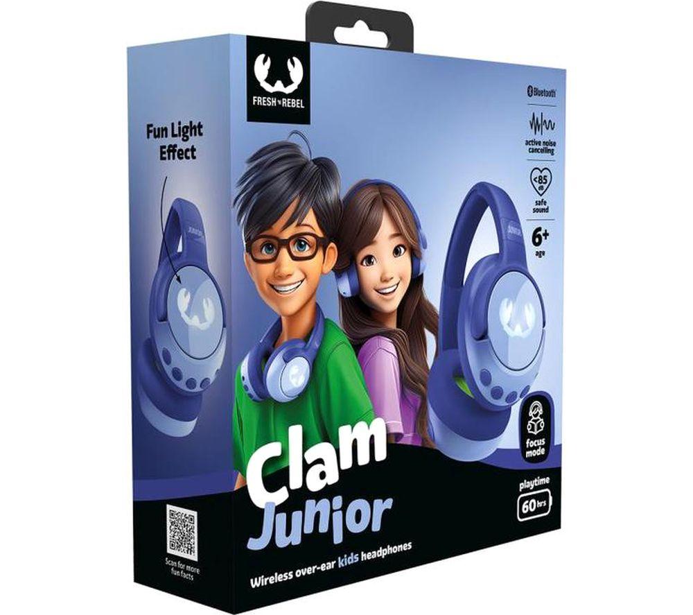 FRESH N REBEL Clam Junior Wireless Bluetooth Noise-Cancelling Kids Headphones - Starry Sky image number 7 of 11