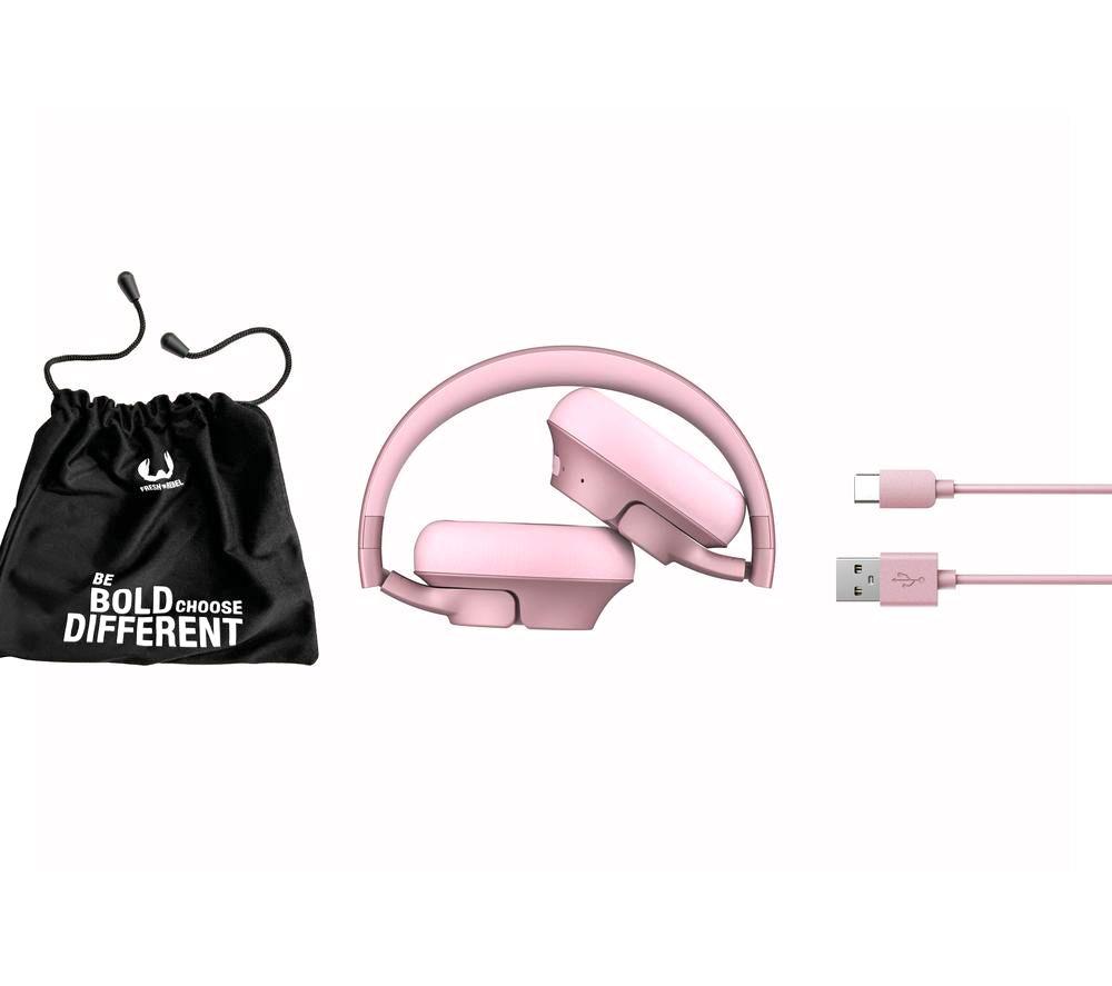 FRESH N REBEL Clam Core Wireless Bluetooth Headphones - Pastel Pink image number 2 of 4