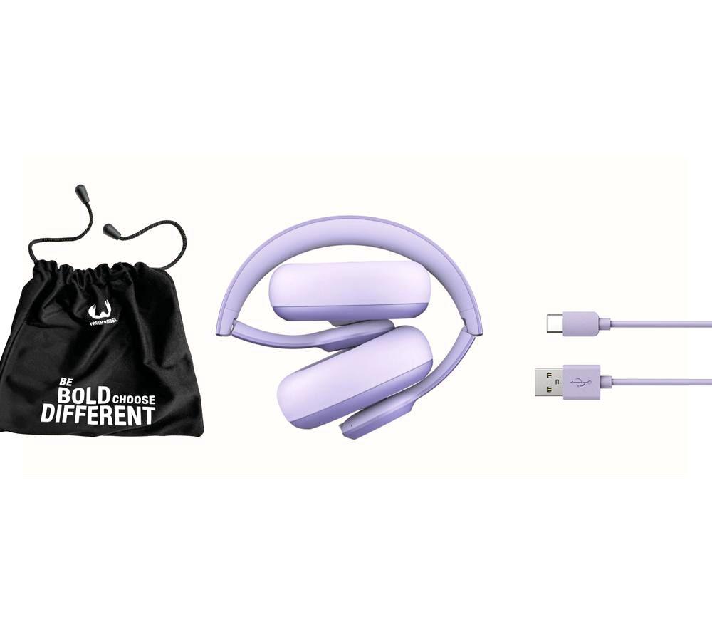 FRESH N REBEL Clam Blaze Wireless Bluetooth Headphones - Dreamy Lilac image number 2 of 5