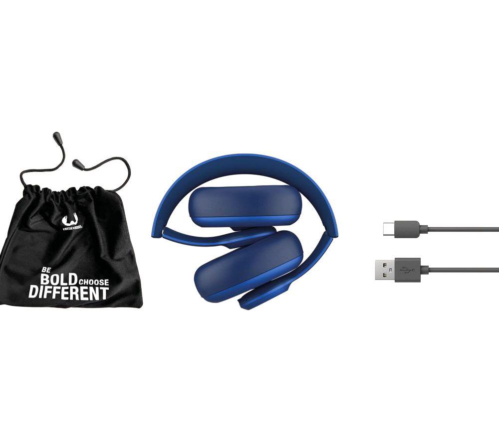 FRESH N REBEL Clam Blaze Wireless Bluetooth Headphones - True Blue image number 5 of 5