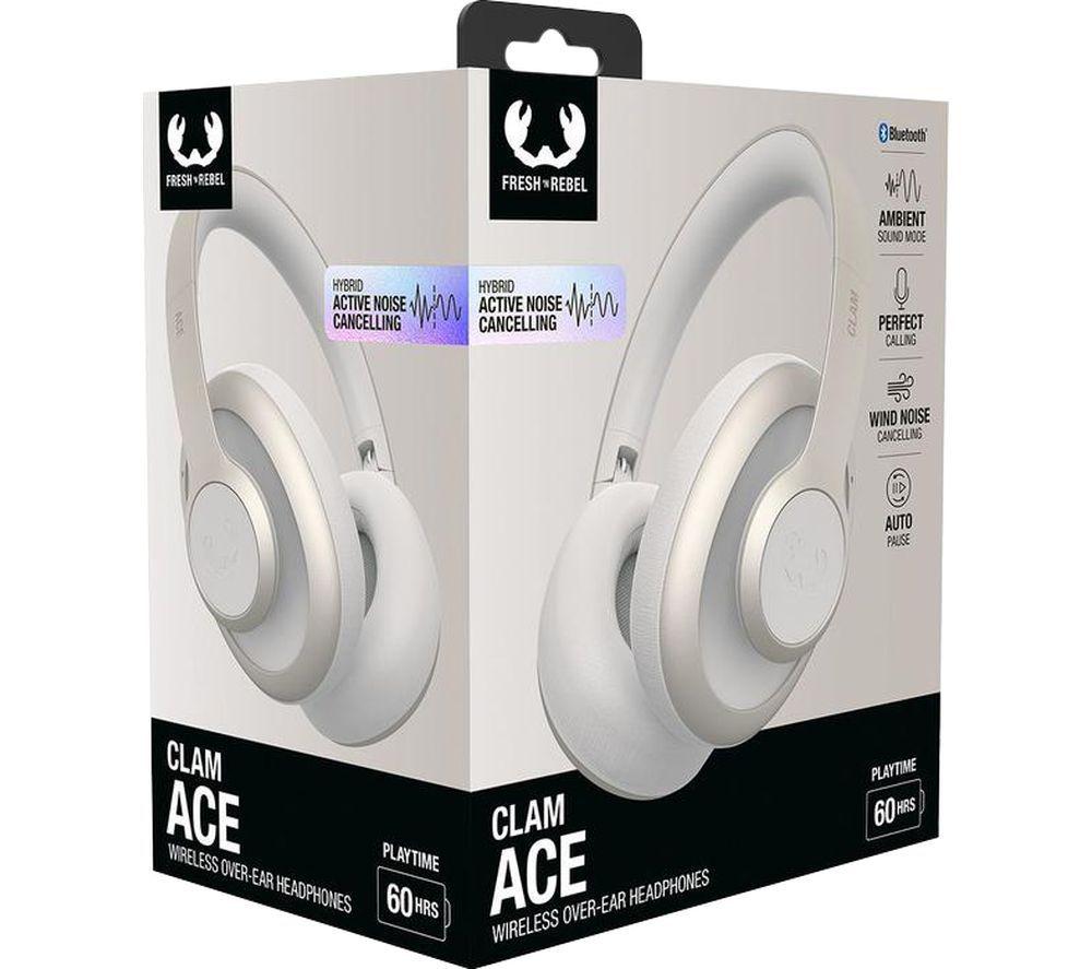 FRESH N REBEL Clam Ace Wireless Bluetooth Noise-Cancelling Headphones - Silky Sand image number 2 of 7