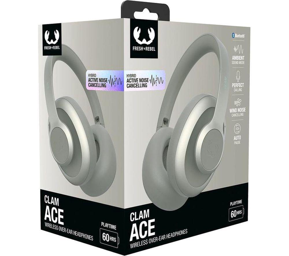 FRESH N REBEL Clam Ace Wireless Bluetooth Noise-Cancelling Headphones - Dried Green image number 8 of 15