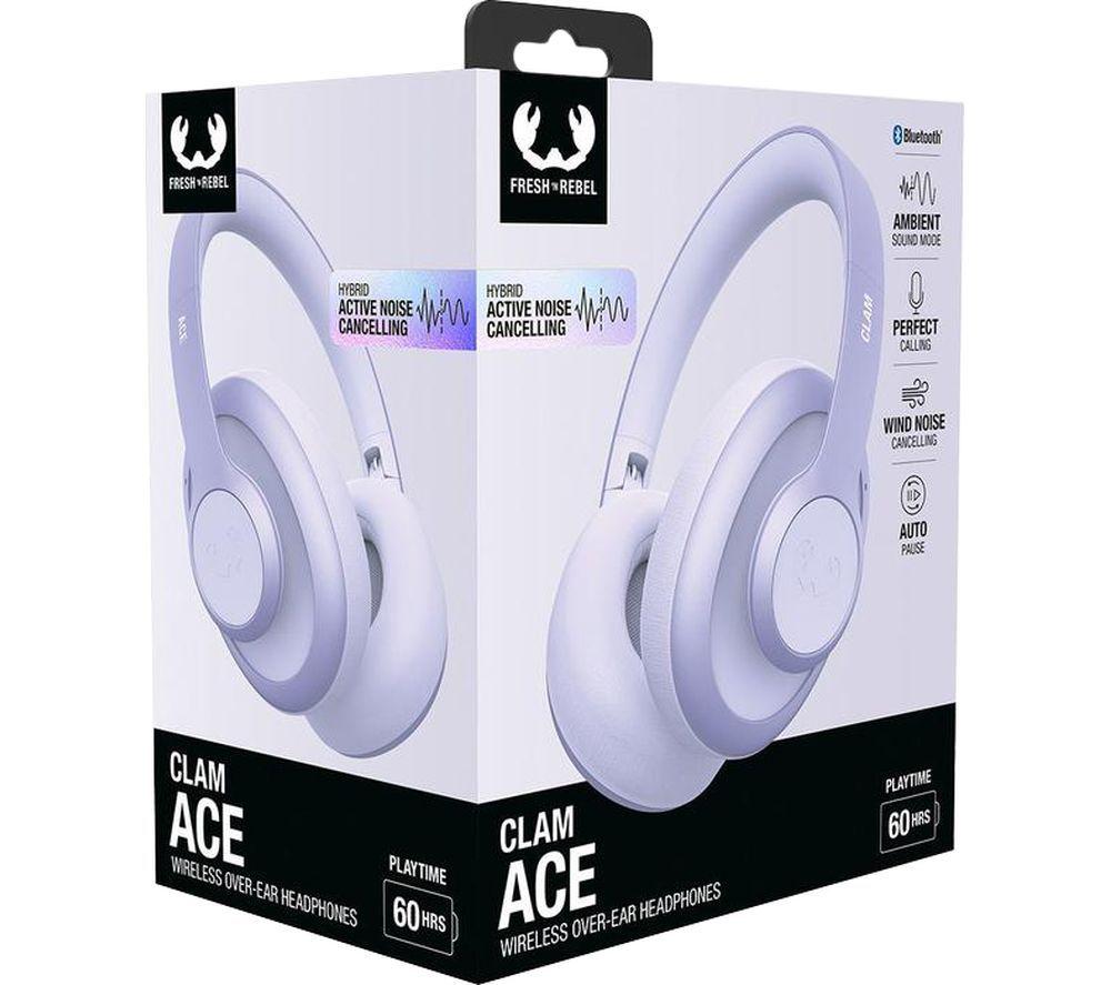 FRESH N REBEL Clam Ace Wireless Bluetooth Noise-Cancelling Headphones - Dreamy Lilac image number 2 of 7
