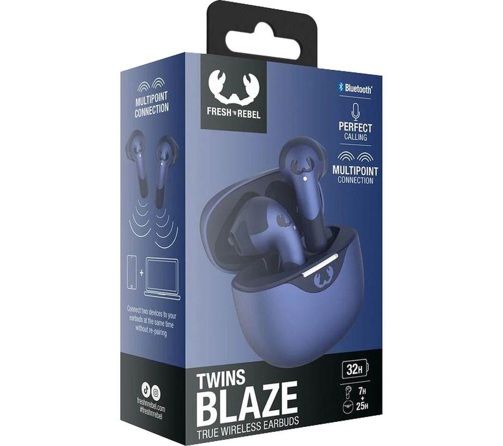 FRESH N REBEL Twins Blaze Wireless Bluetooth Earbuds - True Blue image number 5 of 8