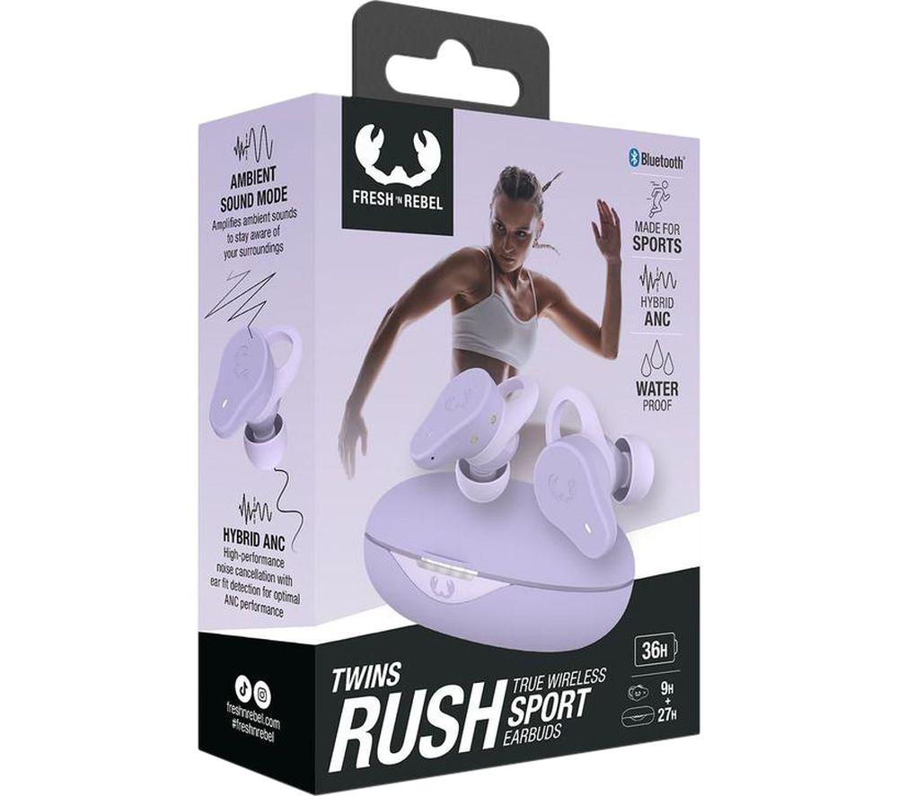 FRESH N REBEL Twins Rush Wireless Bluetooth Noise-Cancelling Sports Earbuds - Dreamy Lilac image number 6 of 10