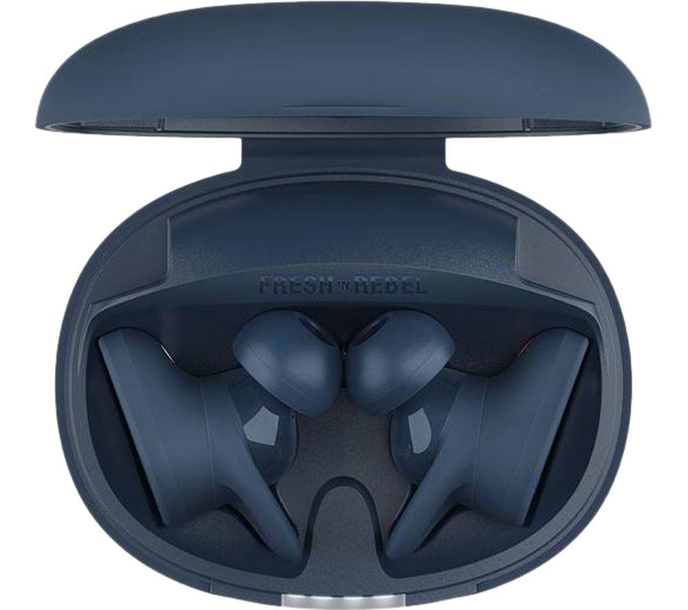 FRESH N REBEL Twins Rush Wireless Bluetooth Noise-Cancelling Sports Earbuds - Steel Blue image number 10 of 10