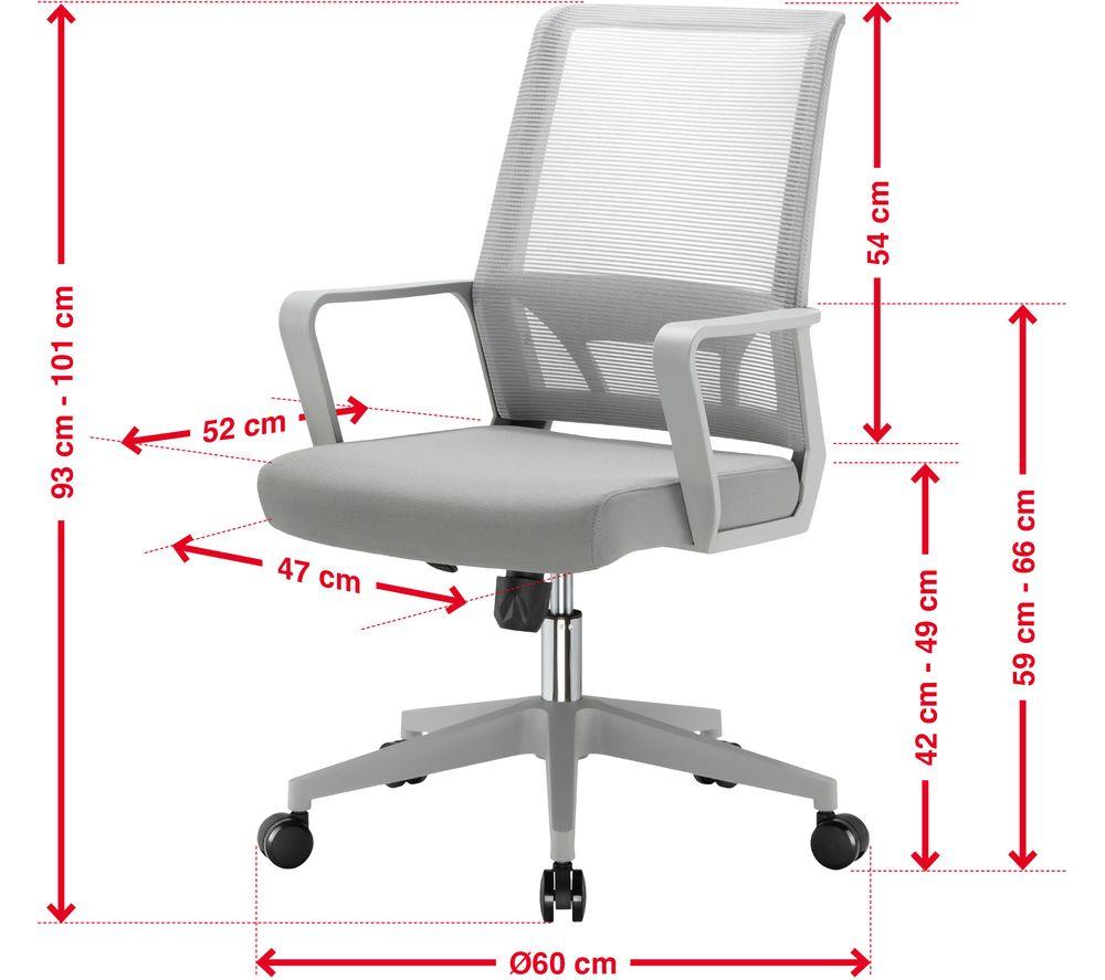 TTAP Cambridge Mesh Tilting Operator Chair - Grey