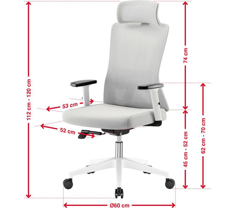 TTAP Oxford Plus Mesh Tilting Executive Chair - Grey