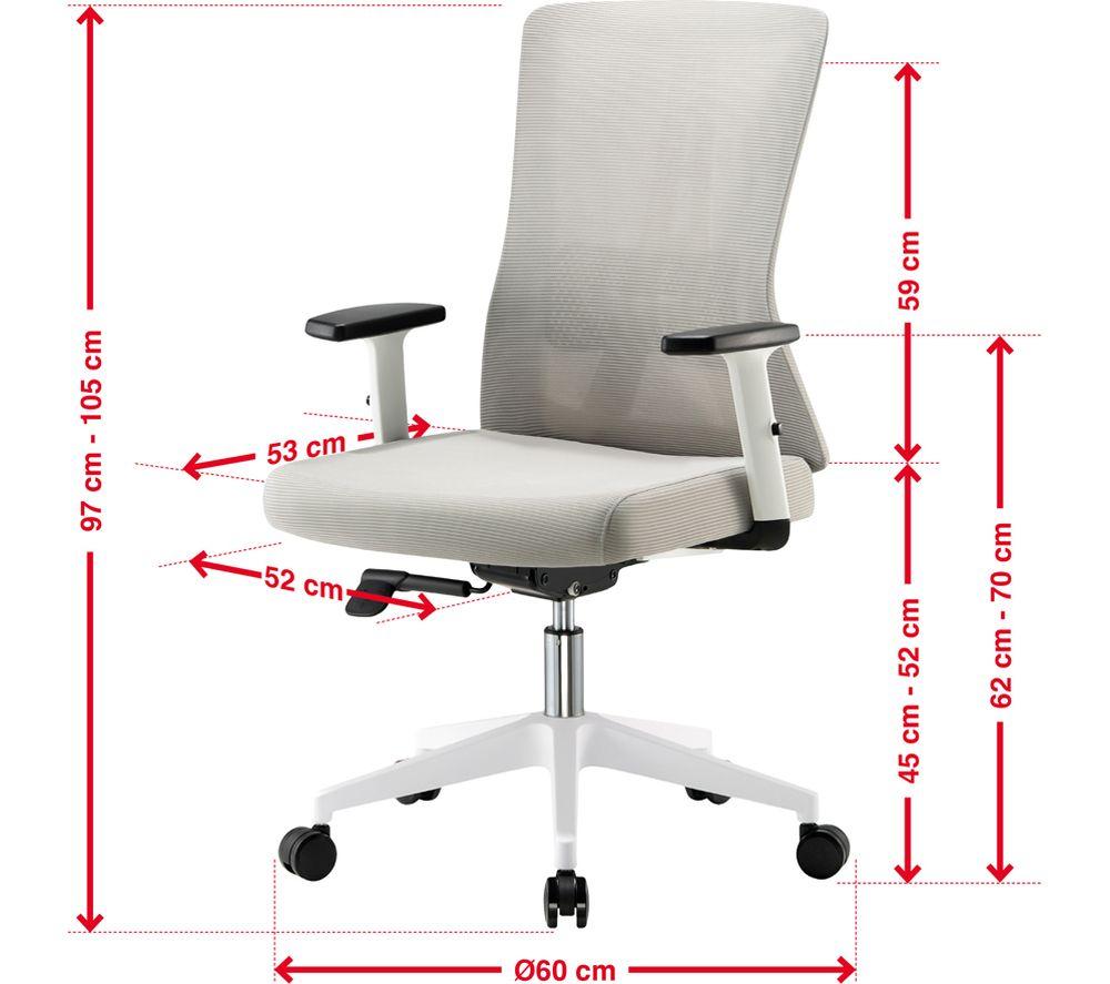 TTAP Oxford Mesh Tilting Executive Chair - Grey