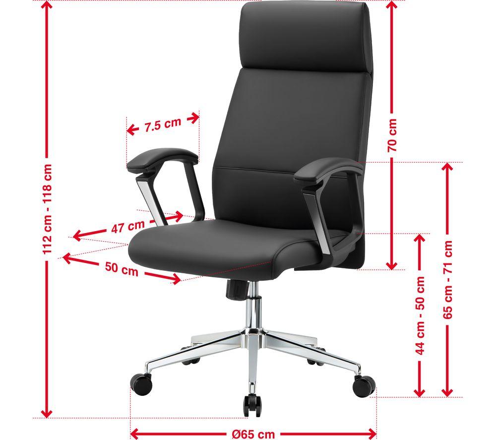 TTAP London PU Leather Tilting Executive Chair - Black