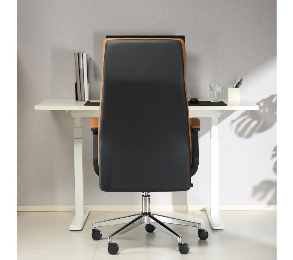 TTAP London PU Leather Tilting Executive Chair - Tan image number 2 of 6