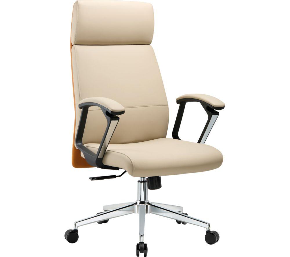 Ttap London Pu Leather Tilting Executive Chair - Cream