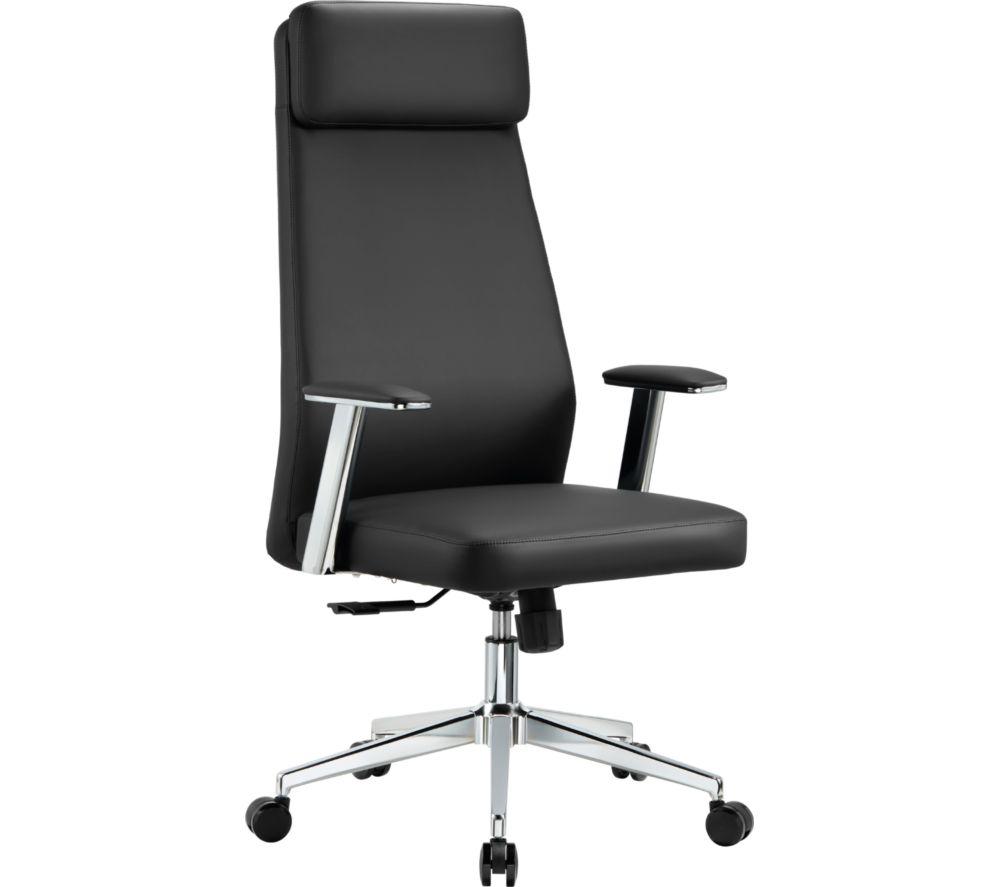 Ttap York Pu Leather Tilting Executive Chair - Black