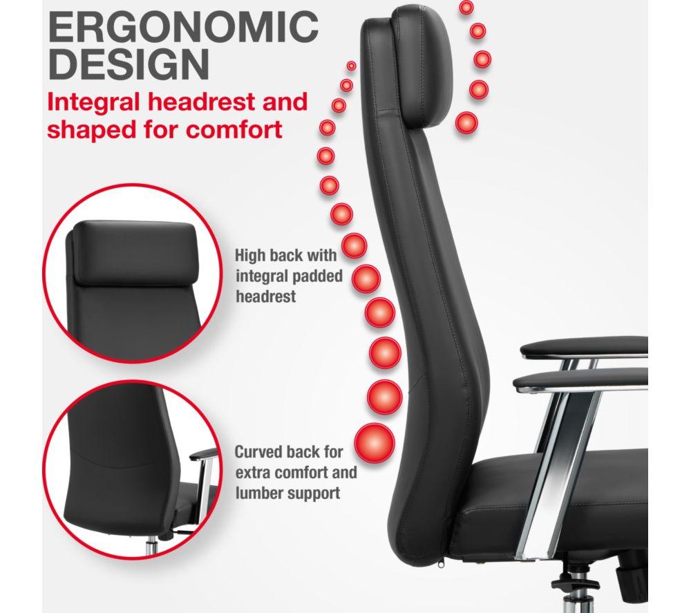 TTAP York PU Leather Tilting Executive Chair - Black image number 2 of 10